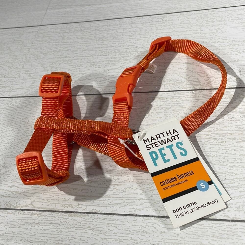 Martha Stewart Orange Dog Costume Harness Small NWT